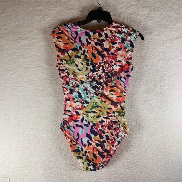 Bleu Rod Beattie Women's Animal Print Cap Sleeve One Piece Swimsuit Size 6 NWT - Picture 6 of 8
